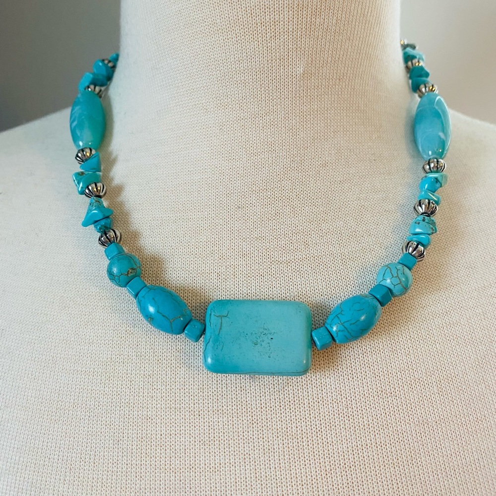 Faux Turquoise Necklace